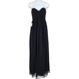 donna morgan morgan strapless silk chiffon dress Donna Morgan Womens 'Morgan' Strapless Silk Blue Chiffon Dress Size 0